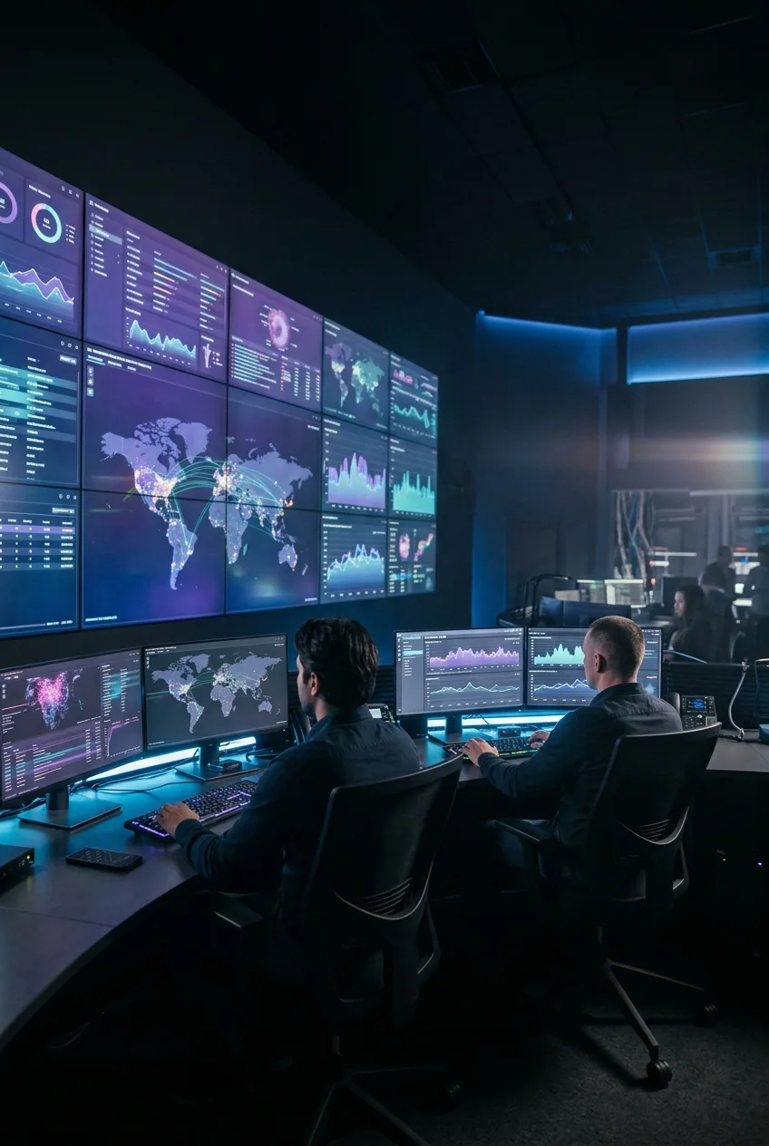 Analysts on watch inside the iSecurify operations centre